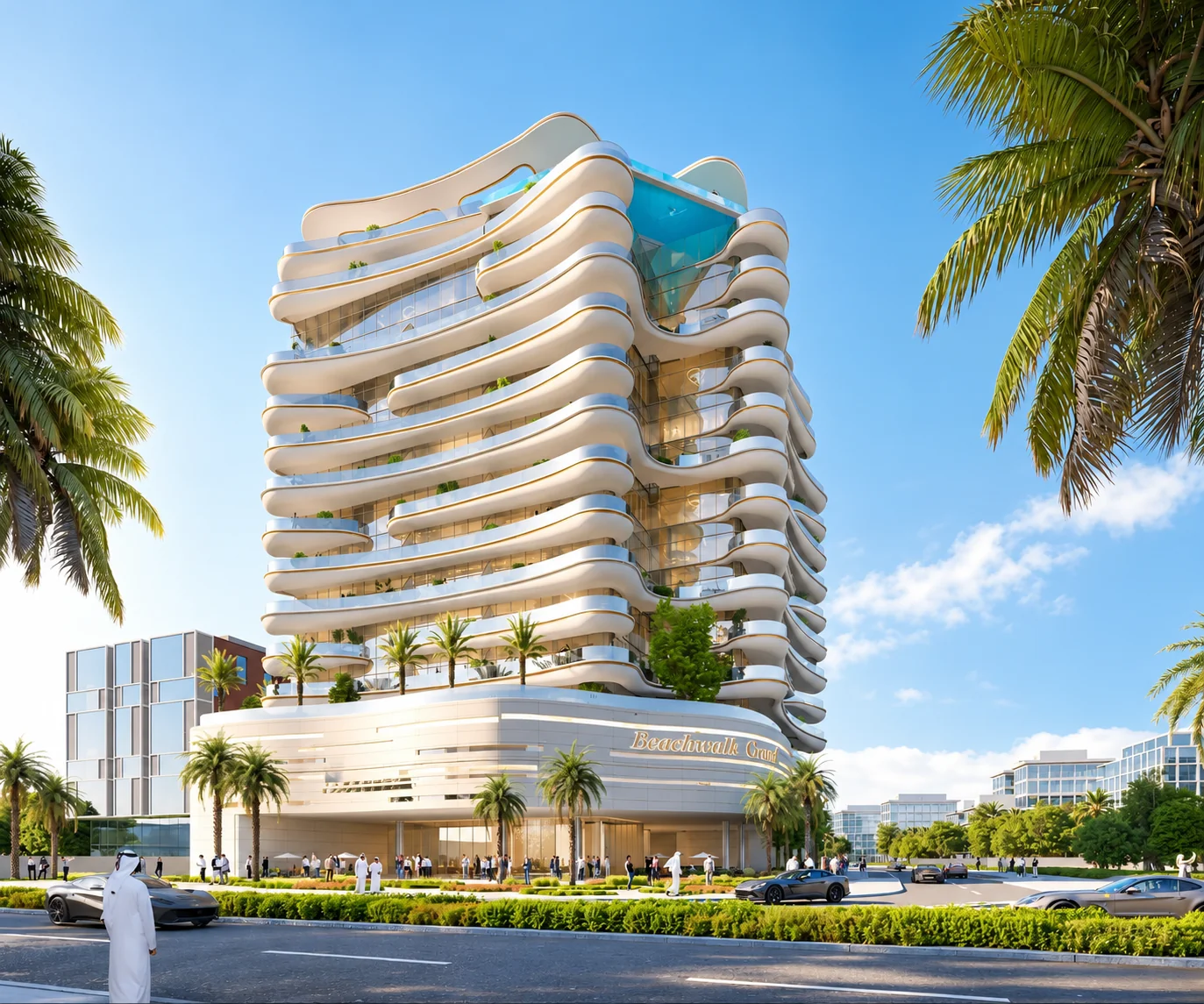 Imagen del promotor de Dubai Islands mejorada con IA — Beach Walk Grand, Dubai Islands