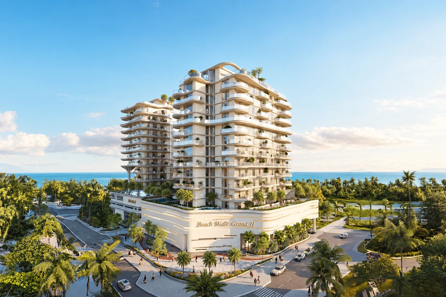 Imagen del promotor de Dubai Islands mejorada con IA — Beach Walk Grand 2, Dubai Islands